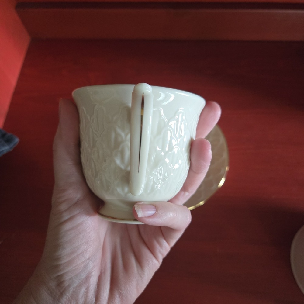 Lennox Jacquard Gold‎ Cup And Saucer - Picture 7 of 10